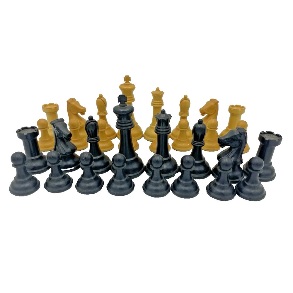Rare Drueke #35/36 Vtg Chess Set‎ Pieces KING 3 3/4" Players Choice Heavy Wt.